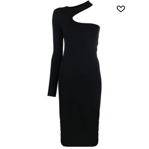P1. NWT HELMUT LANG One Sleeve Cut Out Fitted Dress Size XS/S